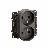 LEGRAND - NOWE NILOE - GN. 2X2P+Z ZP, DO RAMEK WIELOKROTNYCH, ZAC. ŚR 16A - 250 V~ STALOWE - NP3112MG