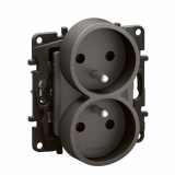 LEGRAND - NOWE NILOE - GN. 2X2P+Z, BP DO RAMEK WIELOKROTNYCH, ZAC. ŚR 16A - 250 V~ STALOWE - NP3111MG