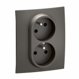LEGRAND - NOWE NILOE - GN CZESKIE 2X2P+Z Z PRZESŁONĄ ZAC ŚRUBOWE KOMPLET 16A-250V~ STALOWE - NP3114MG