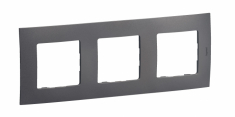 LEGRAND - NOWE NILOE - RAMKA POTRÓJNA STALOWA (MEDIUM GREY) - NP113MG