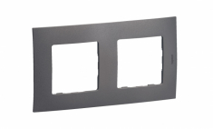 LEGRAND - NOWE NILOE - RAMKA PODWÓJNA STALOWA (MEDIUM GREY) - NP112MG