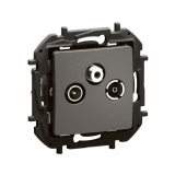 LEGRAND - NOWE NILOE - GNIAZDO TV-RD-SAT KOŃCOWE TYPU GWIAZDA 1,5 DB STALOWE - NP4106MG