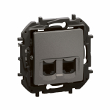 LEGRAND - NOWE NILOE - GNIAZDO 2 X RJ45 KAT. 6 UTP STALOWE - NP4334MG