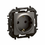 LEGRAND - NOWE NILOE - GNIAZDO SCHUKO 2P+Z Z PRZESŁONĄ ZACISKI ŚRUBOWE 16A - 250V~ STALOWE - NP3122MG