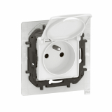 LEGRAND - NOWE NILOE - GN 2P+Z Z PRZESŁONĄ IP44 ZACISKI AUTOMATYCZNE 16A-250V~ BIAŁE - NP3108WH