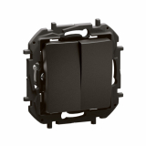 LEGRAND - NOWE NILOE - PRZYCISK PODWÓJNY 6 A CZARNY - NP2320BK