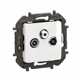 LEGRAND - NOWE NILOE - GNIAZDO TV-RD-SAT KOŃCOWE TYPU GWIAZDA 1,5 DB BIAŁE - NP4106WH