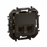 LEGRAND - NOWE NILOE - GNIAZDO RJ 11 + RJ 45 KAT. 6 CZARNE - NP492BK