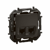 LEGRAND - NOWE NILOE - GNIAZDO 2 X RJ45 KAT. 5E UTP CZARNE - NP4331BK