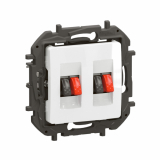 LEGRAND - NOWE NILOE - GNIAZDO GŁOŚNIKOWE PODWÓJNE BIAŁE - NP4411WH