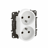 LEGRAND - NOWE NILOE - GN. 2X2P+Z ZP, DO RAMEK WIELOKROTNYCH, ZAC. ŚR 16A - 250 V~ BIAŁE - NP3112WH