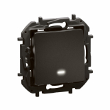 LEGRAND - NOWE NILOE - ŁĄCZNIK JEDNOBIEGUNOWY PODŚWIETLANY 10 AX CZARNY - NP2111BK