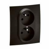 LEGRAND - NOWE NILOE - GN 2X2P+Z CZESKIEBEZ PRZEESŁONY ZACISKI ŚRUBOWE 16A-250V~ CZARNE - NP3113BK