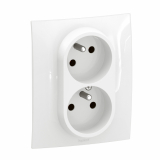 LEGRAND - NOWE NILOE - GN 2X2P+Z CZESKIE BEZ PRZEESŁONY ZACISKI ŚRUBOWE 16A-250V~ BIAŁE - NP3113WH