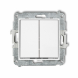 KARLIK - Mechanizm łącznika świecznikowego podtynkowy IP 20 / IP 44, 10AX 250V~ ICON biały mat - 25IWP-2