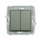 KARLIK - Mechanizm łącznika świecznikowego podtynkowy IP 20 / IP 44, 10AX 250V~ MINI szałwiowy - 61MWP-2