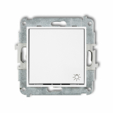 KARLIK - ŁĄCZNIK ZWIERNY ŚWIATŁO IP 20 / IP 44, 10AX 250V~ BIAŁY MINI - MWP-5