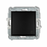 KARLIK - ŁĄCZNIK ZWIERNY ŚWIATŁO IP 20 / IP 44, 10AX 250V~ CZARNY MAT MINI - 12MWP-5