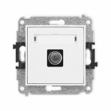 KARLIK - Mechanizm gniazda antenowego pojedynczego TV podtynkowy IP 20 MINI biały mat - 25MGTV-1