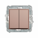 KARLIK - Mechanizm łącznika świecznikowego podtynkowy IP 20 / IP 44, 10AX 250V~ MINI łososiowy - 62MWP-2