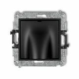 KARLIK - Mechanizm wypustu kablowego podtynkowy IP 20 MINI czarny mat - 12MWPK