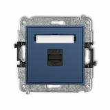 KARLIK - Mechanizm gniazda komputerowego pojedynczego 1xRJ45, kat. 6, 8-stykowy podtynkowy IP 20 ICON navy blue - 64IGK-3