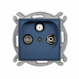 KARLIK - Mechanizm gniazda abonenckiego RTV-SAT końcowego 1,5dB podtynkowy IP 20 ICON navy blue - 64IGS