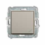KARLIK - Mechanizm łącznika schodowego podtynkowy IP 20 / IP 44, 10AX 250V~ ICON taupe - 60IWP-3