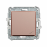 KARLIK - Mechanizm łącznika schodowego podtynkowy IP 20 / IP 44, 10AX 250V~ ICON łososiowy - 62IWP-3