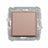 KARLIK - Mechanizm łącznika jednobiegunowego podtynkowy IP 20 / IP 44, 10AX 250V~ ICON łososiowy - 62IWP-1