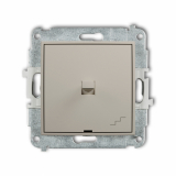 KARLIK - Mechanizm łącznika schodowego w stylu amerykańskim podtynkowy IP 20, 10AX 250V~ ICON taupe - 60IWPUS-3