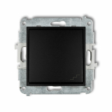 KARLIK - Mechanizm łącznika schodowego podtynkowy IP 20 / IP 44, 10AX 250V~ ICON czarny mat - 12IWP-3