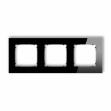 KARLIK - Ramka uniwersalna potrójna kwadratowa - efekt szkła (ramka: czarna; spód: czarny) podtynkowy IP 20 ICON czarny - 12-12-IRSK-3