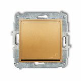 KARLIK - Mechanizm łącznika schodowego podtynkowy IP 20 / IP 44, 10AX 250V~ MINI złoty - 29MWP-3