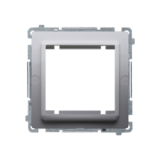 KONTAKT SIMON - Adapter (przejściówka) na osprzęt standardu 45 × 45 mm. Montaż do puszki na łapki i wkręty; stal inox - BMA45M/21
