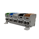 MOREK - Blok dystrybucyjny - rozdzielczy HLAK 25 5P brązowy, czarny, szary, niebieski, zielony 2xAl/Cu 25mm2+16mm2 1000VAC/1500VDC - MAG5251CSX