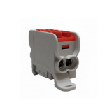 MOREK - Blok dystrybucyjny - rozdzielczy HLAK 25 1P czerwony 2xAl/Cu 25mm2+16mm2 1000VAC/1500VDC  - MAG1251R00