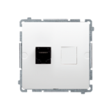 KONTAKT SIMON - GNIAZDO KOMPUTEROWE POJEDYNCZE RJ45 KAT. 5 BIAŁY BASIC - BMF51.02/11