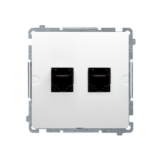 KONTAKT SIMON - GNIAZDO KOMPUTEROWE PODWÓJNE 2XRJ45 BIAŁY BASIC - BMF52.02/11
