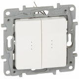 LEGRAND - ŁĄCZNIK WIELOFUNKCYJNY PODŚWIETLANY ZACISKI AUTOMATYCZNE 10AX 250V BIAŁY NILOE - 664714