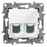 LEGRAND - GNIAZDO 2XRJ45 KAT. 6 STP BIAŁE NILOE - 664776