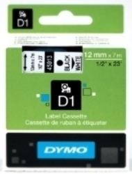 DYMO - TAŚMA D1 CZARNY NA BIAŁYM 12MM x 7MB - S0720530