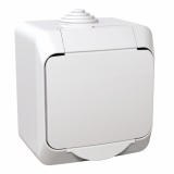 SCHNEIDER ELECTRIC - GNIAZDO POJEDYNCZE Z KLAPKĄ BIAŁE CEDAR PLUS  - WDE000540