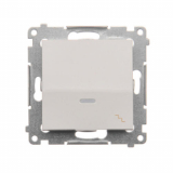KONTAKT SIMON - ŁĄCZNIK SCHODOWY POJEDYNCZY Z PODŚWIETLENIEM LED ZACISKI AUTOMATYCZNE 10AX 250V BIAŁY SIMON 54 - DW6L.01/11