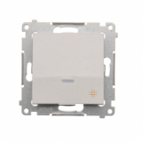 KONTAKT SIMON - Łącznik krzyżowy z podświetleniem LED (moduł) 10AX, 250V~, szybkozłącza; biały - DW7L.01/11