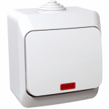 SCHNEIDER ELECTRIC - ŁĄCZNIK 1-BIEGUNOWY Z PODŚWIETLENIEM IP44 BIAŁY CEDAR PLUS - WDE000514