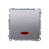 KONTAKT SIMON - Przycisk dzwonek z podświetleniem LED (moduł) 10AX, 250V~, szybkozłącza; stal inox - BMD1L.01/21