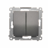 KONTAKT SIMON - ŁĄCZNIK ŚWIECZNIKOWY ZACISKI AUTOMATYCZNE 10AX 250V ANTRACYT SIMON 54 - DW5.01/48