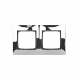 KONTAKT SIMON - RAMKA PODWÓJNA METALOWA IP20/IP44 CHROM SIMON 54 - DR2/63