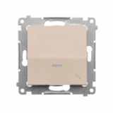 KONTAKT SIMON - Łącznik schodowy z podświetleniem LED (moduł) 10AX, 250V~, szybkozłącza; kremowy - DW6L.01/41